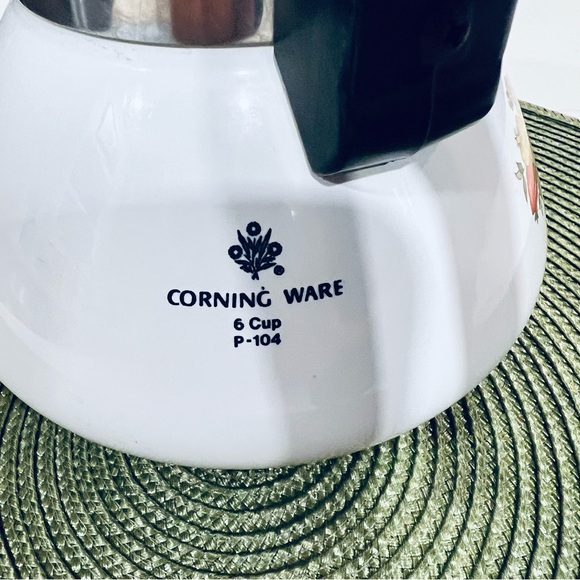 Vtg Corning Ware P-104 Spice of Life "Le The" 6 Cup Coffee Tea Pot Kettle W/Lid - Picture 6 of 10